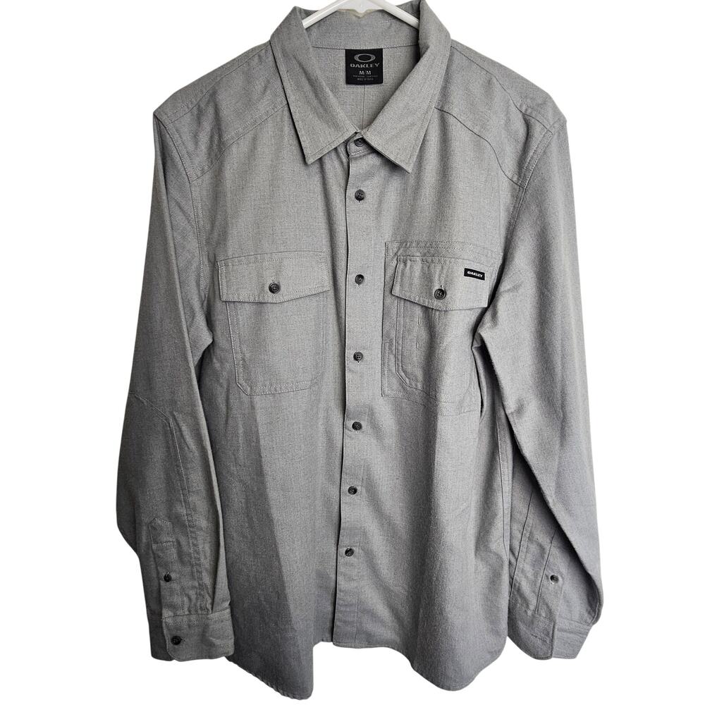 Oakley Mens Flannel Shirt Size M Skater Grunge Minimalist Thermogauge Gorpcore